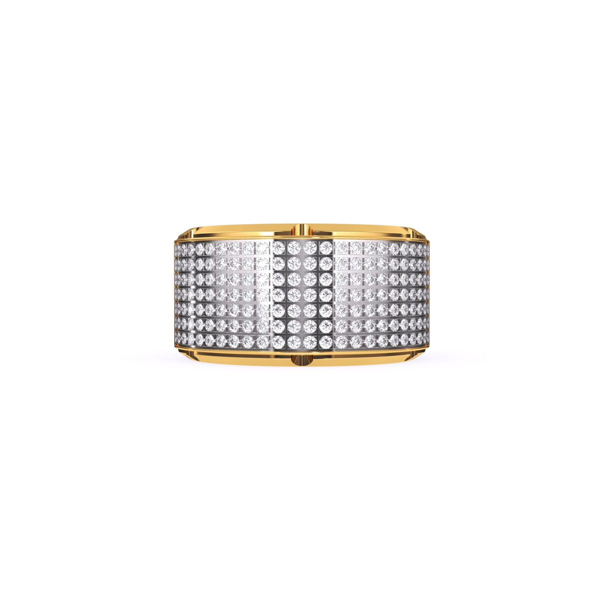 Round Half Eternity Diamond Men's Ring